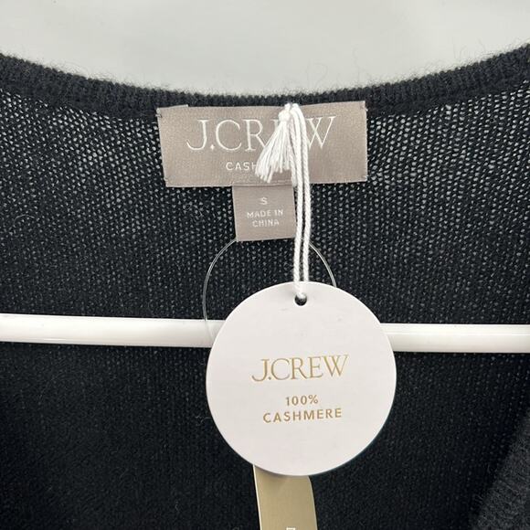 J. Crew Spring Street featherweight cashmere V-neck sweater-dress - Black - S - Picture 4 of 7